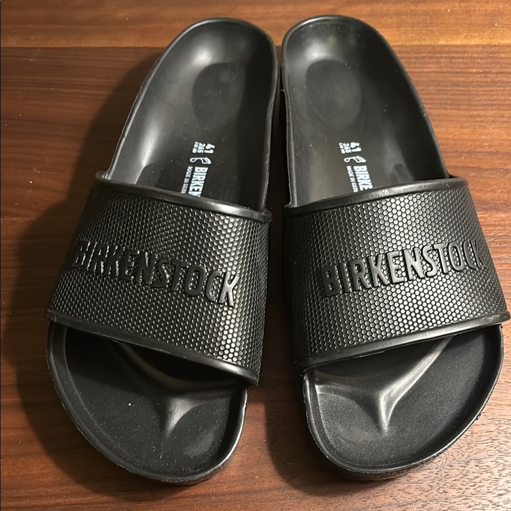Birkenstock Black Sandals with Contoured Footbed